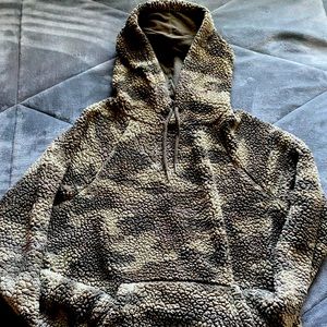 Camouflage fuzzy hoodie